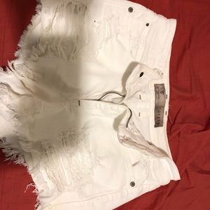 Guess White Denim Shorts